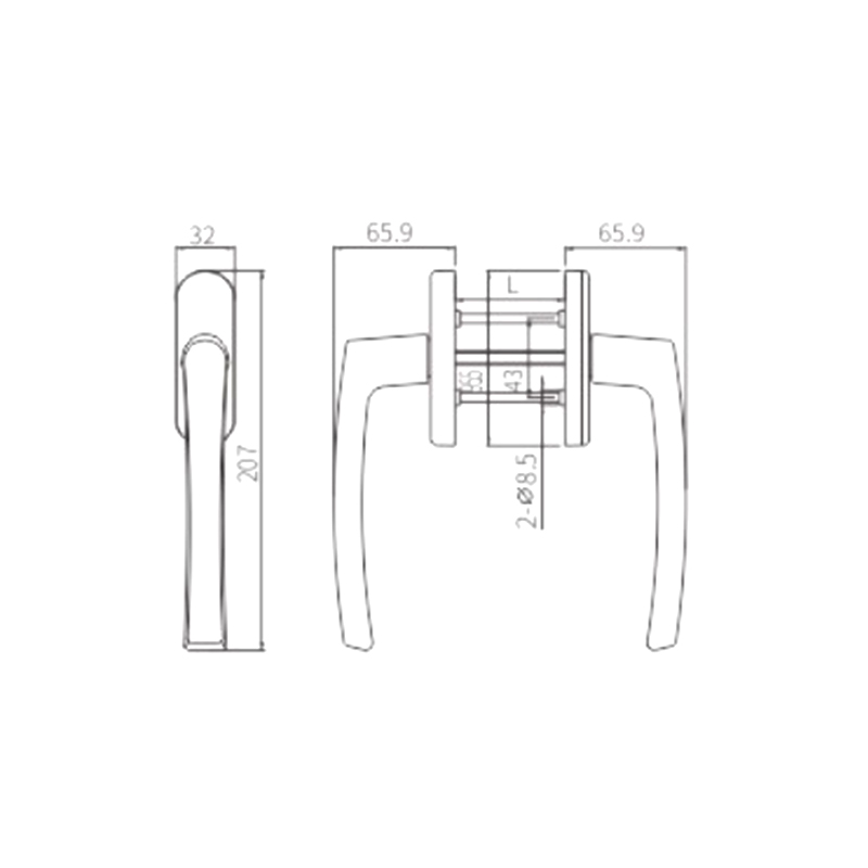  UPVC Handle PCZM22