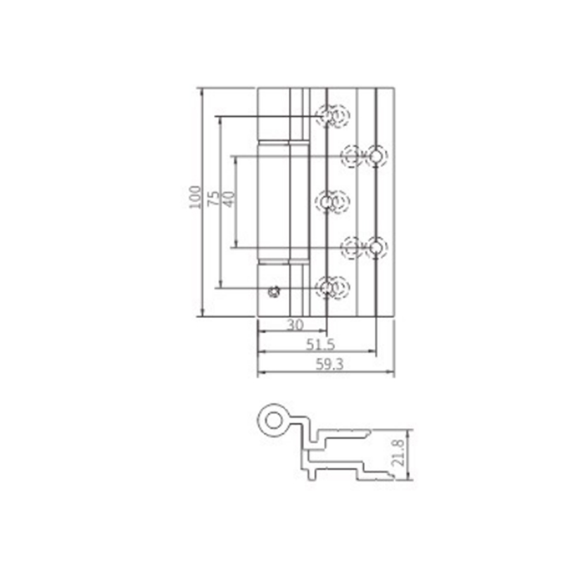 Window and door hinge JX117