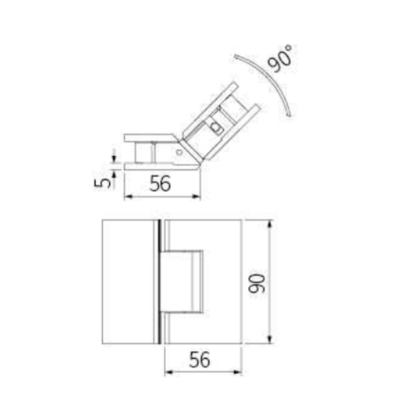 Glass Door Hinge SH-Y123