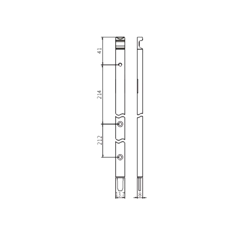 Flush bolt MX14