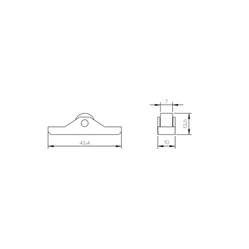 Customised Zinc Alloy UPVC Windows Sliding Roller PLD08-PS