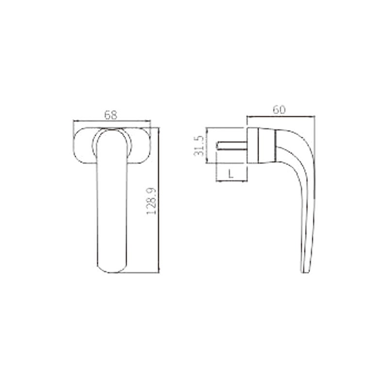  UPVC Handle PCZM03