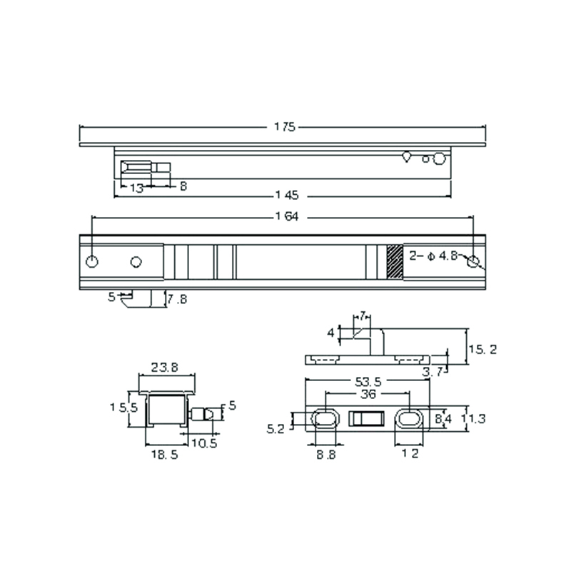 Square Single Lock STG712