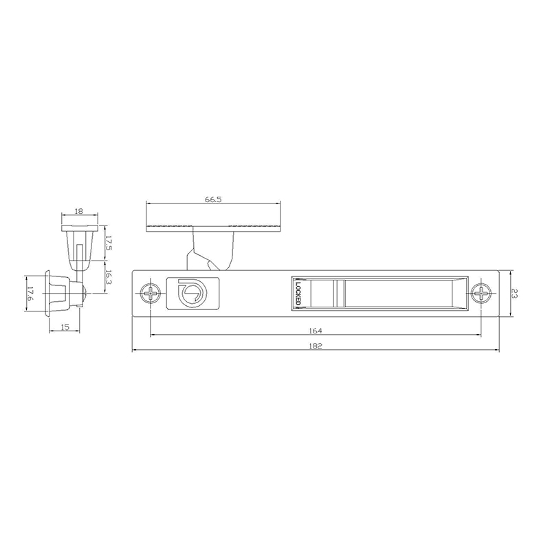 Square Sliding Latch Lock STG12 