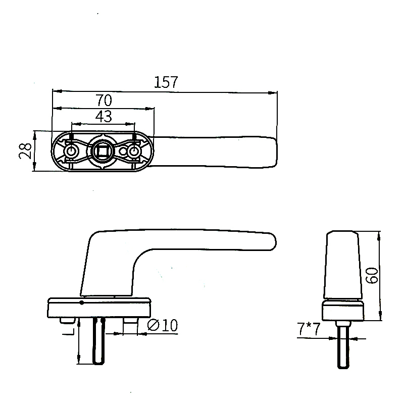 Aluminium Window Handle CZ26B