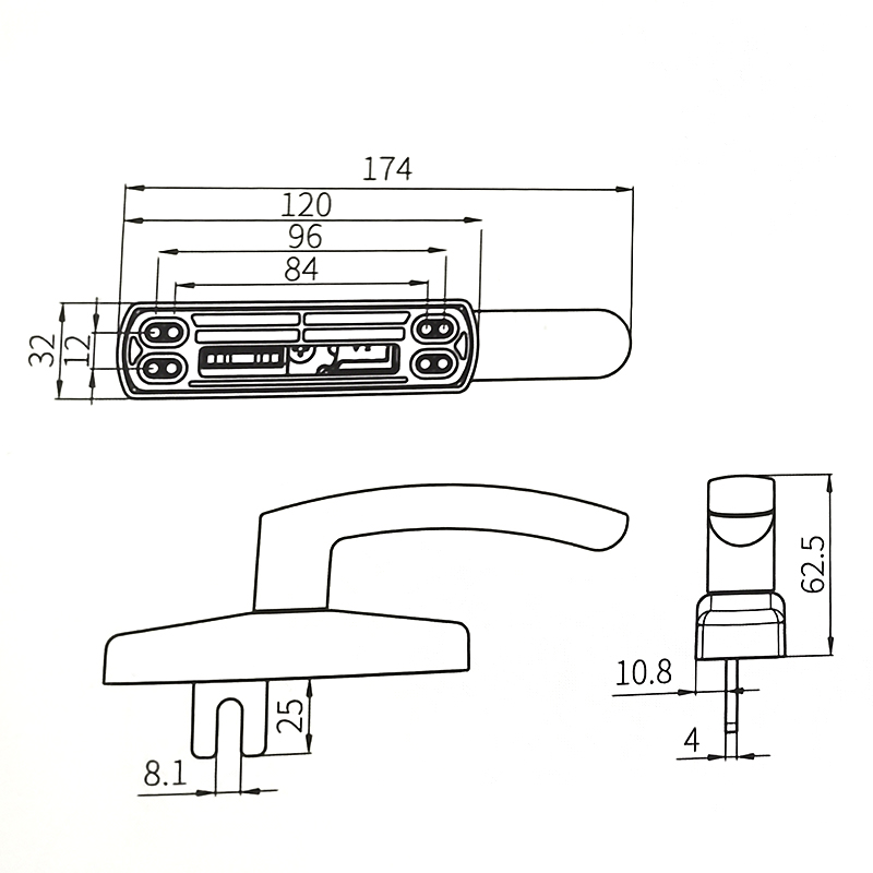 Aluminium Window Handle CZH23