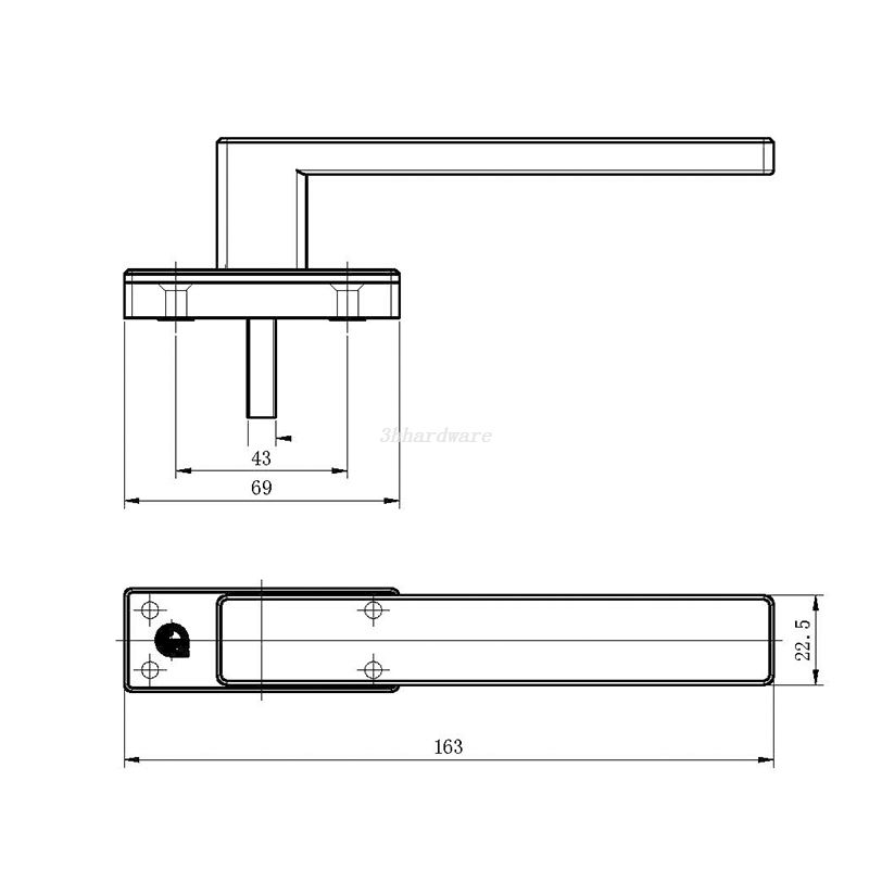 Aluminium Window Handle JCZ54