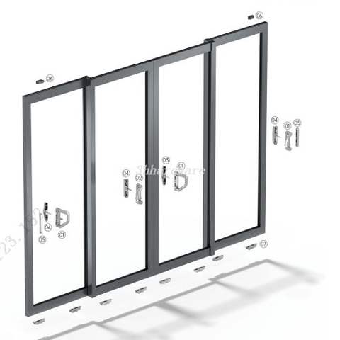 Balcony Sliding Patio Door Hardware System