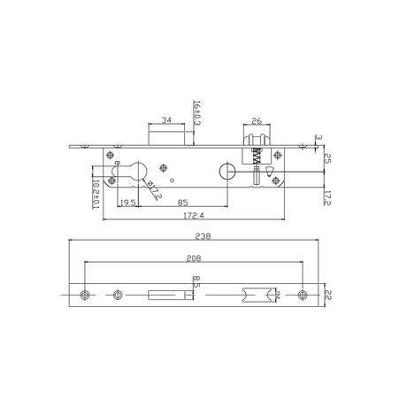 Door Lock Body 2585C-3SS/3585C-3SS