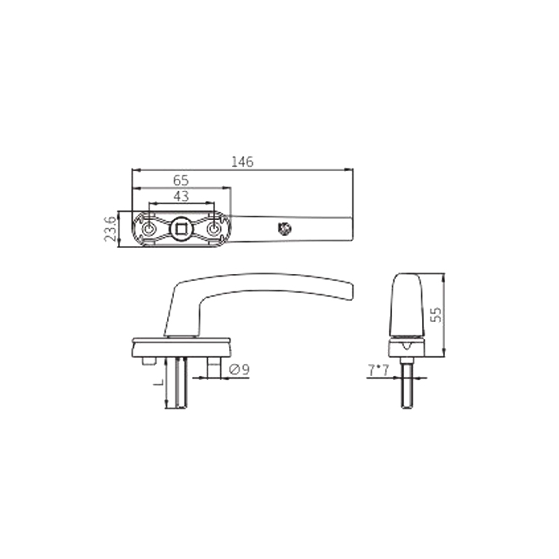 Lockable handle CZ19D