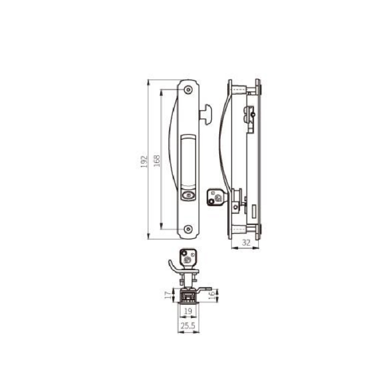 Sliding Window And Door Sliding Door Latch Lock Hardware Accessories STG23 