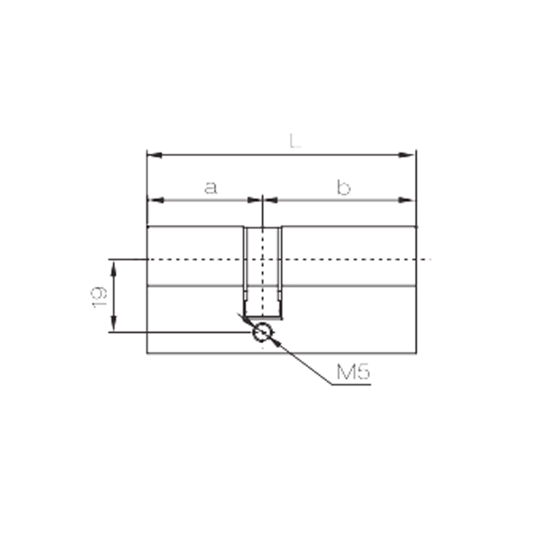 Casement Door Lock Accessories Double Opening Lock Cylinder 35/35A