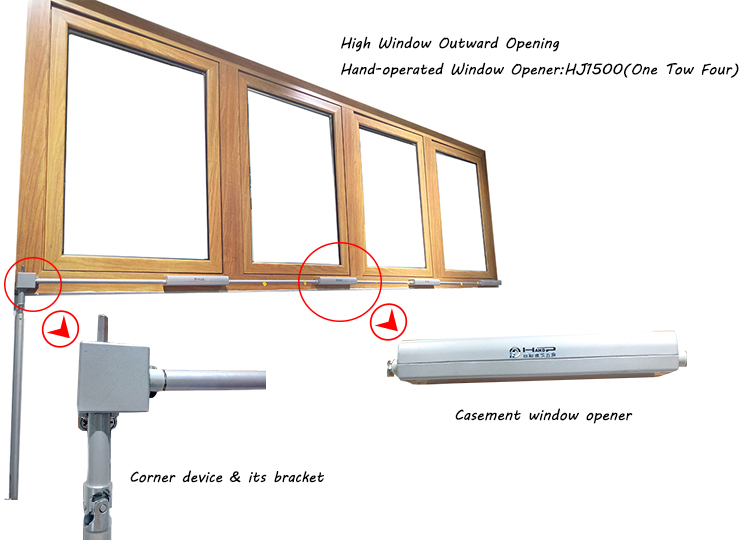 High Window Outward Opening Manual Hand-operated Window Opener HJ1500