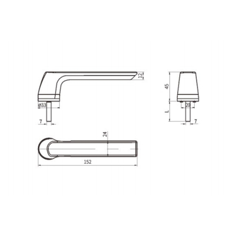 Luxury Square Shaft Handle JCZ38