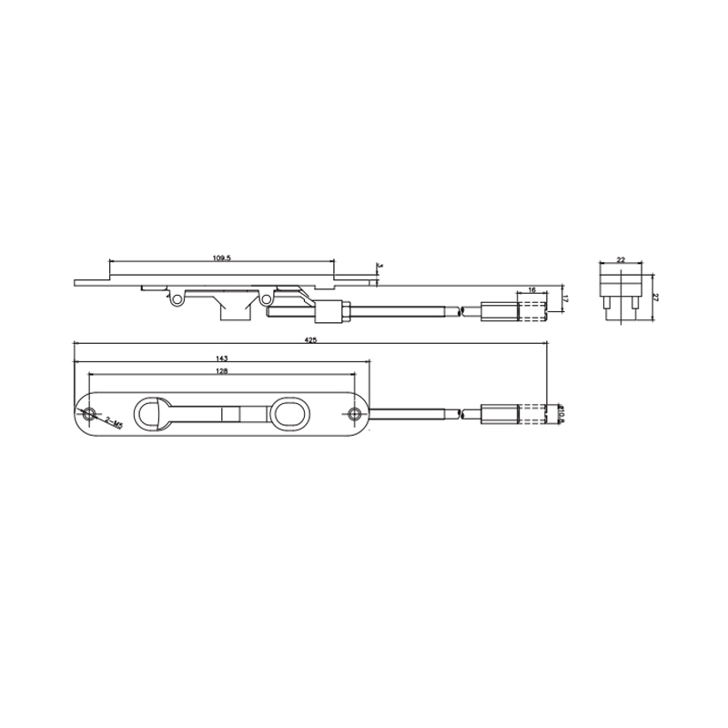 Flush Bolt MX506