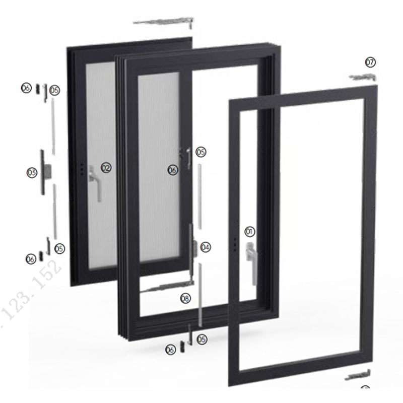 Aluminum-- HPCA01 Swing Window with Screen 