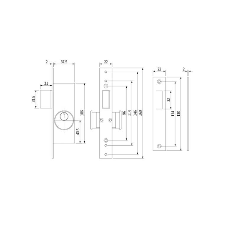 Glass Floor Lock GL-D82