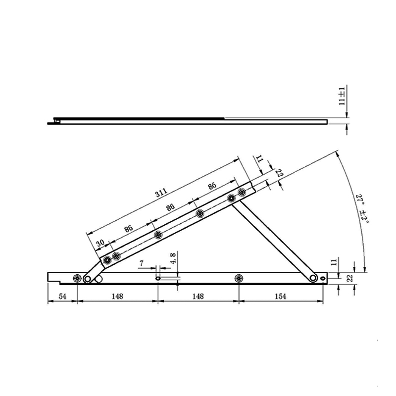 Top Hung Window Hinge HLX20 