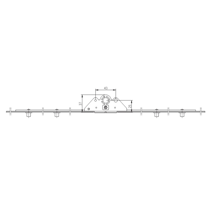 Factory Price Alloy Transmission Device UPVC Espagnolette for UPVC Windows And Doors PCQ2501