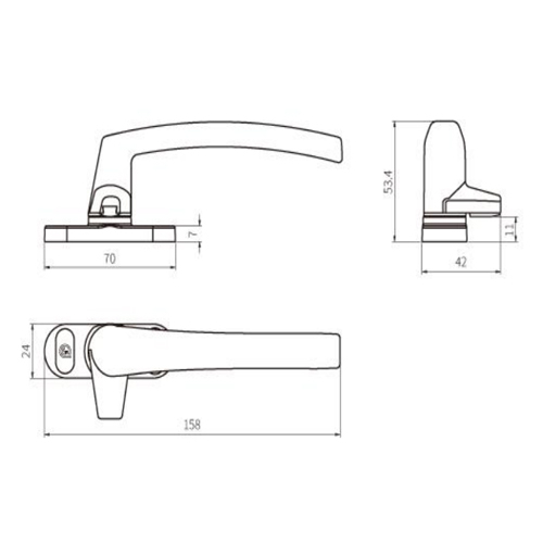 Window Camlock Handle ZY18 