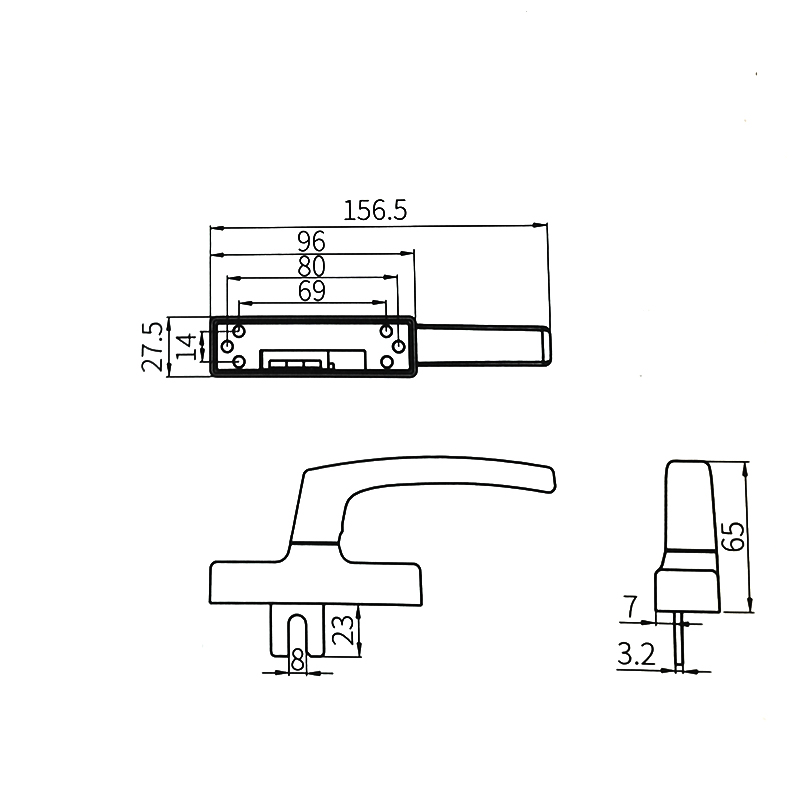 Aluminium Window Handle CZH33