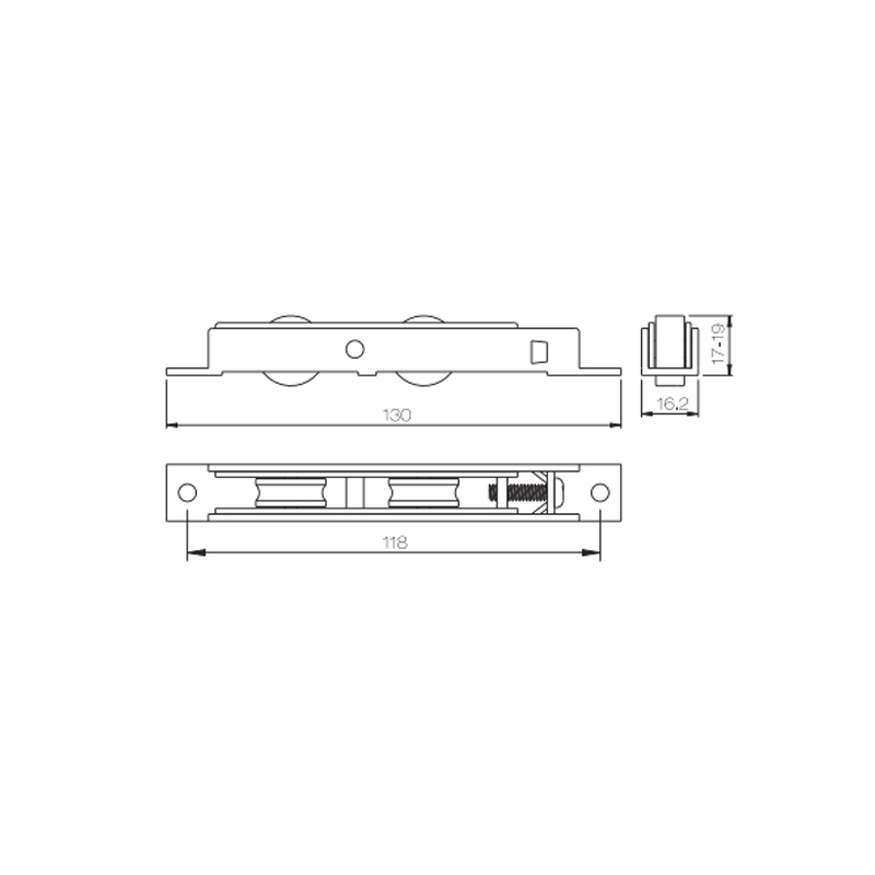 Carbon Steel Double Wheels UPVC Windows Sliding Roller PLTS03-PS