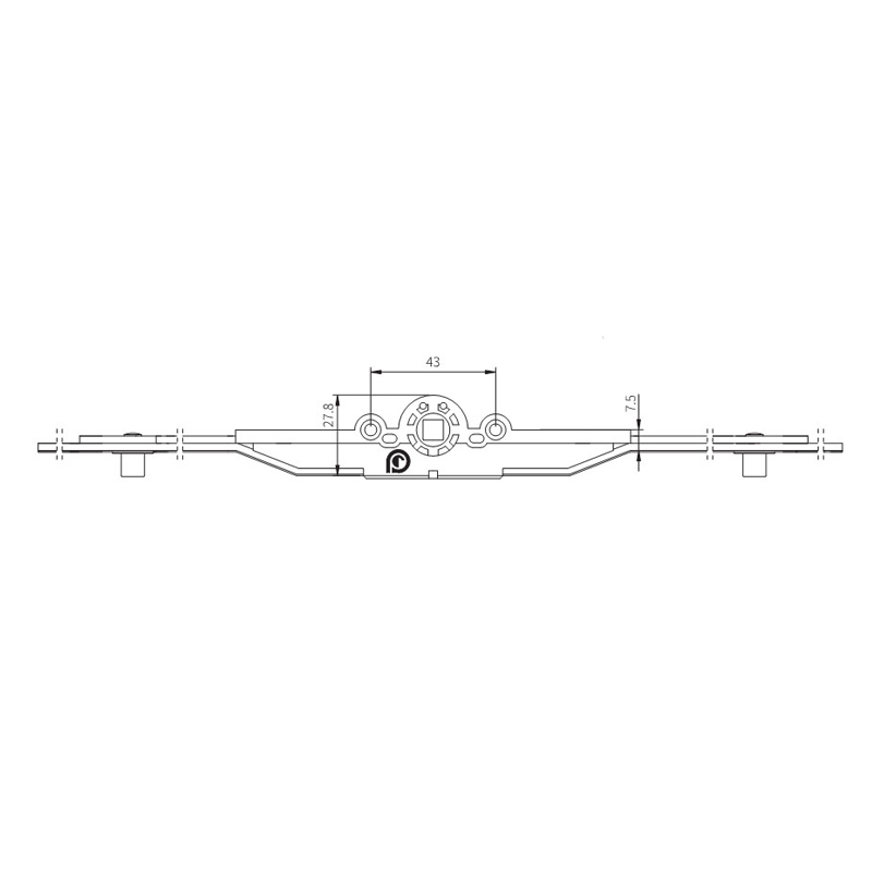 UPVC Transmission Espagnolette PCQ1001