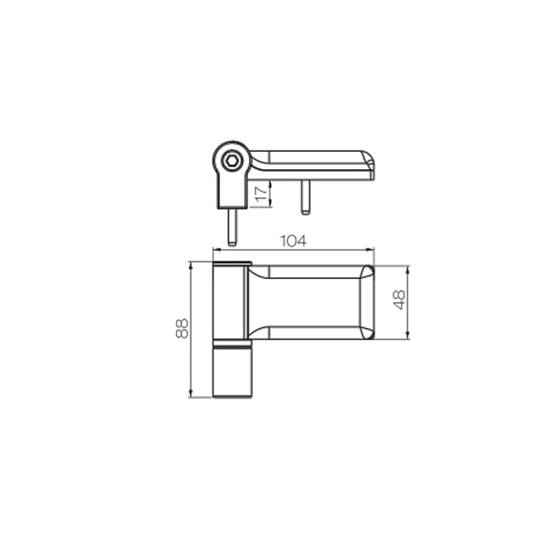 UPVC Casement Door 3D Hinge PJH12B