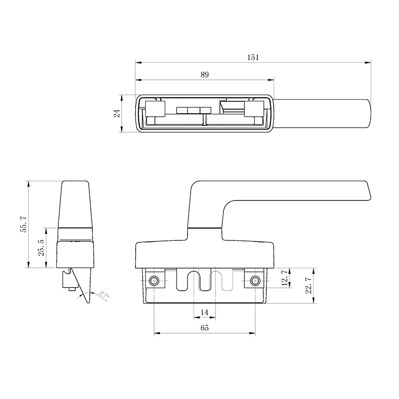 CZH47B door window handle