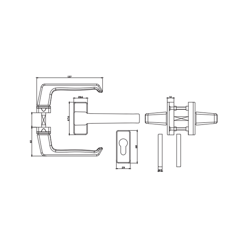 Casement Door Handle CZM08