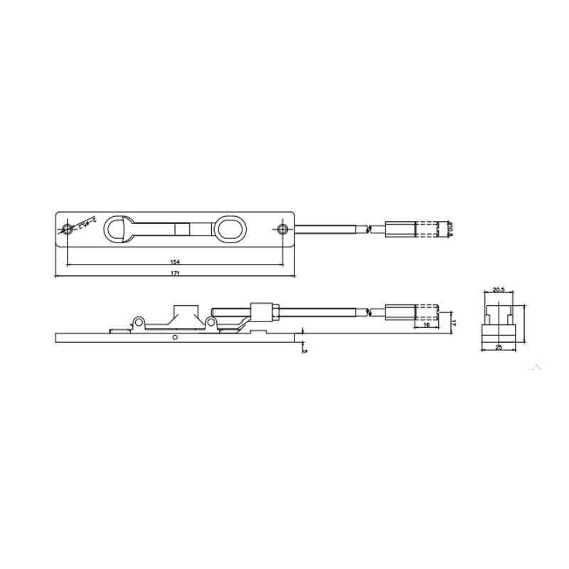 Flush Bolt MX505