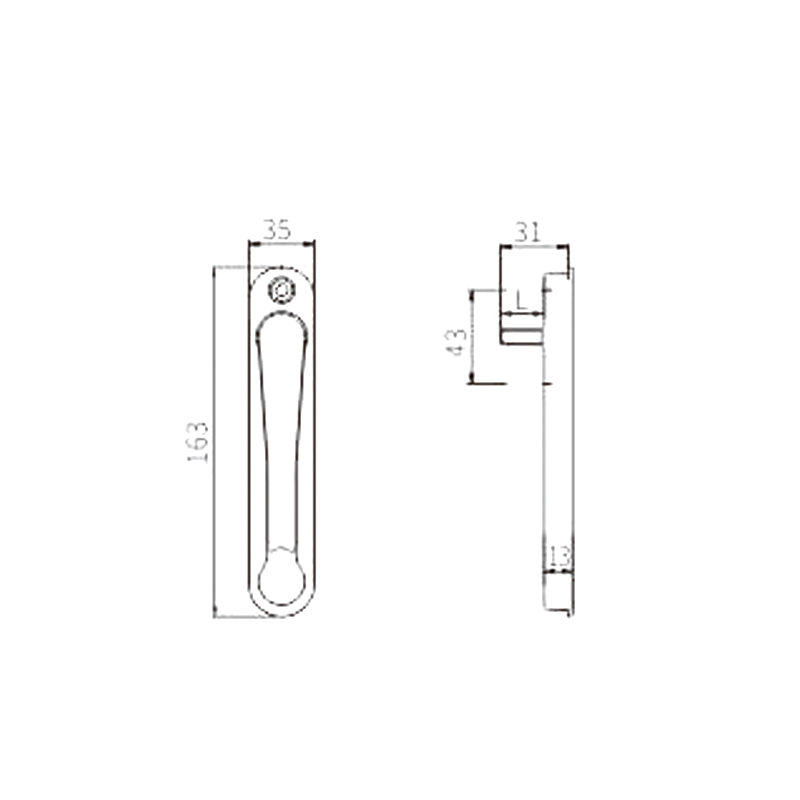 UPVC handle PCZ27