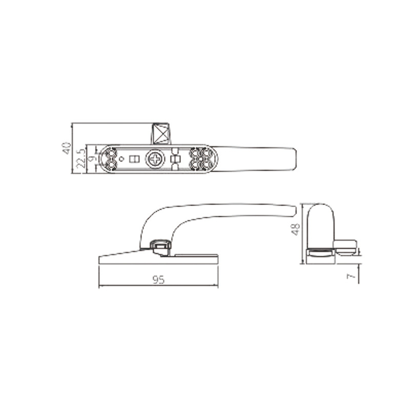 Window Camlock Handle ZY19