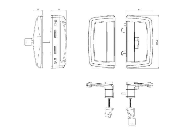 D Shaped Sliding Handle MH-TTS09