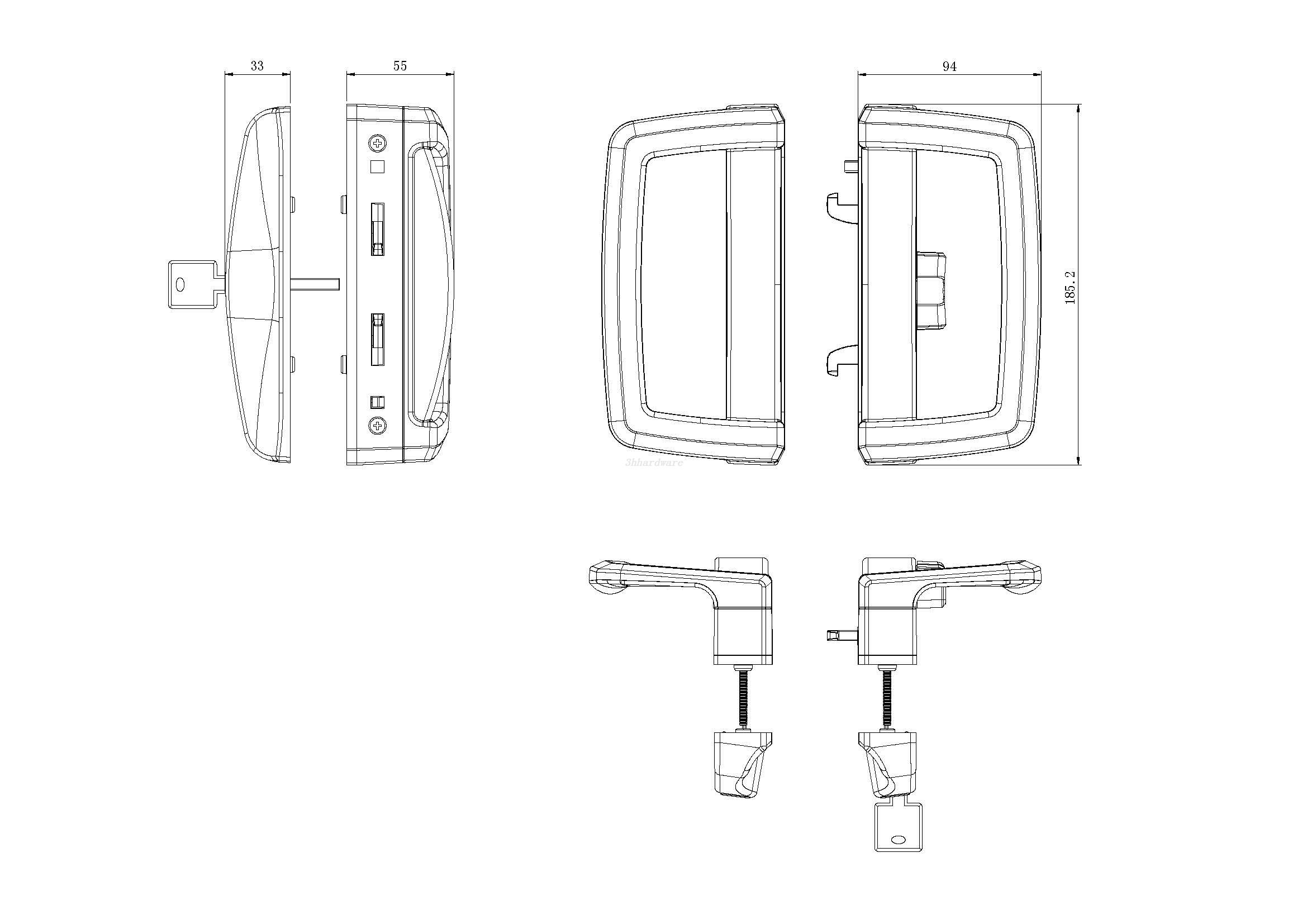 D Shaped Sliding Handle MH-TTS09