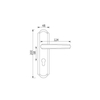 Stainless Steel Security Shower Room Door Handle EH-2218