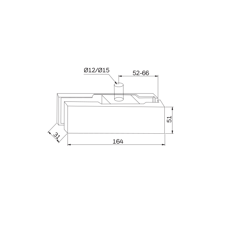 Stainless Steel Customised Top Patch Fitting PF-30