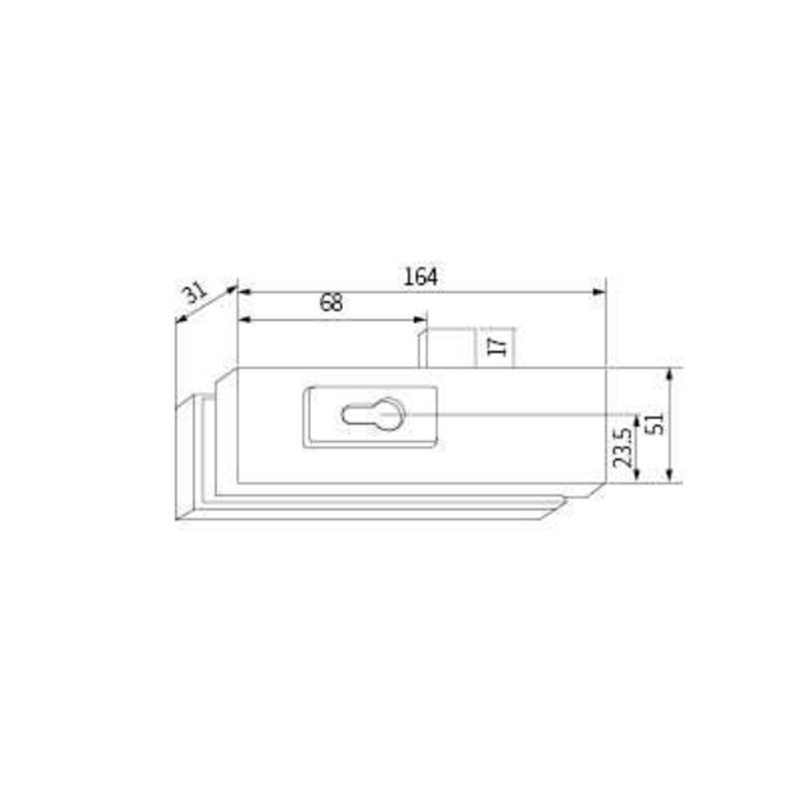 Glass Door Lock Patch PL-10